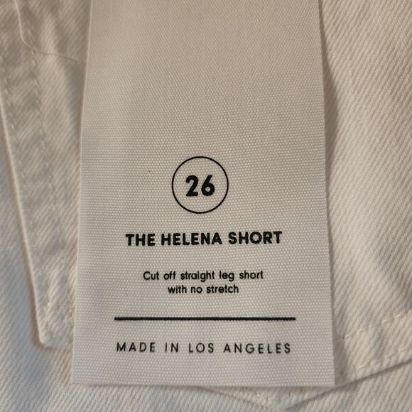 GRLFRND Distressed Denim Helena High Rise Raw Hem Cotton Short in Pierre Size 26 - Picture 4 of 7